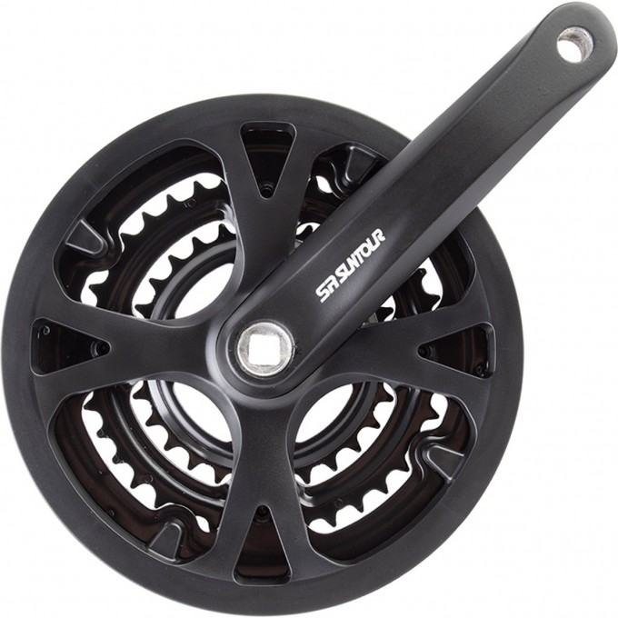 Шатуны SUNTOUR CW14-XCC-T202 PB IBG 42х32х22T, 175мм, с защитой, 7-8 скор, чёрные, под каретку квадрат 122мм, б/уп. 7750 Шатуны SUNTOUR CW14-XCC-T202 PB IBG 42х32х22T, 175мм, с защитой, 7-8 скор, чёрные, под каретку квадрат 122мм, б/уп. 7750