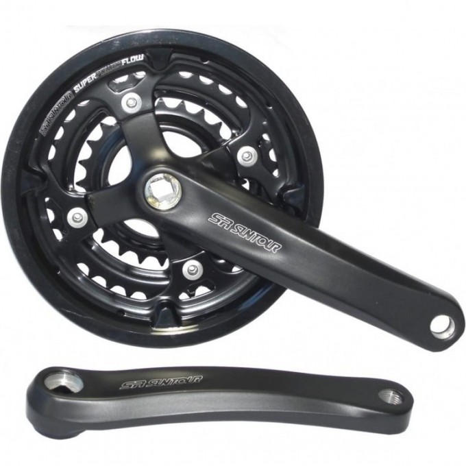 Шатуны SUNTOUR CW14-XCR6-T414 SQ WH 44х32x22T, 175мм, 9 скор, белые 9023 Шатуны SUNTOUR CW14-XCR6-T414 SQ WH 44х32x22T, 175мм, 9 скор, белые 9023